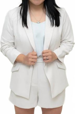 Skies Are Blue Clothing Remy Eco-Friendly Blazer In Stone