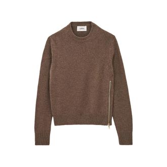 BA&SH Zip-detail Ribbed-trim Sweater