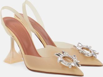 Amina Muaddi Begum 95 PVC slingback pumps
