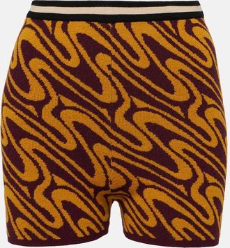 Dries Van Noten High-rise jacquard shorts