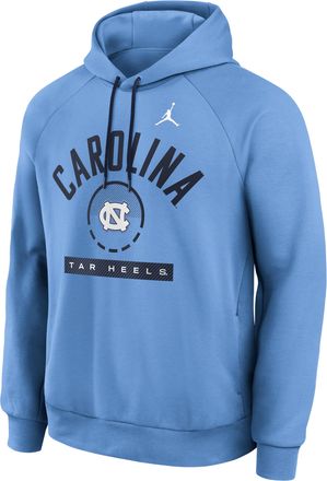 Nike Jordan Mens North Carolina Courtside Jordan Brand Dri-FIT College Pullover Hoodie in Blue | 0JEJ195UNCN-USU