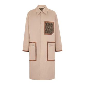 Fendi Omkeerbare Trenchcoat - Heren - Mantel - Beige - M - Katoen - Jassen