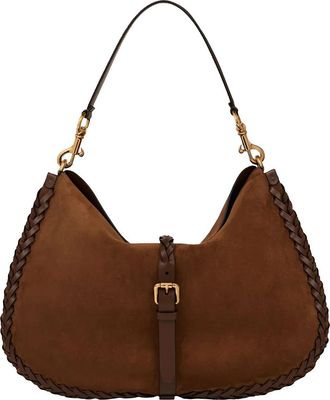 Etro Pony Xl Suede Brown Crossbody Bag