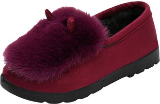 Generic Ladies Shoes Size 9 Cotton Shoes Spring Autumn Winter Ears Plus Velvet Warm Comfortable All Outdoor Flat Cotton Shoes Lightweight Snow Boots Women (Re