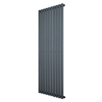 MonsterShop Oval Single Column Radiator - 1600 x 600mm - Anthracite Grey