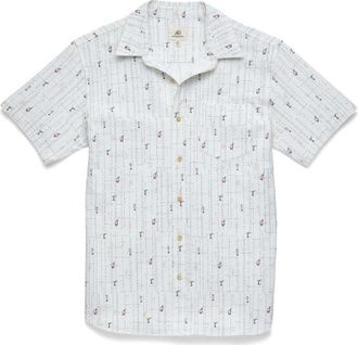 Surfside Supply Co. Joey Seersucker Cocktail Shirt in White at Nordstrom, Size X-Large