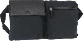 Gucci Pre-owned Belt Bags, female, Black, Size: ONE SIZE Pre-owned Canvas Belt Bag
