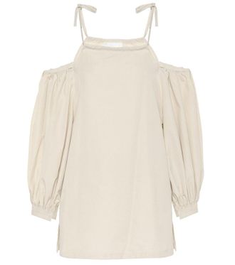 Jil Sander Cotton off-shoulder top