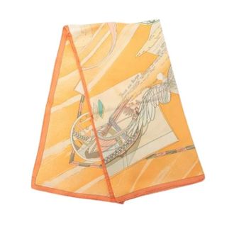 Herm&egrave;s Pre-owned Foulard in Seta Face Au Large - - Pre-owned - Donna - Arancione - ONE SIZE