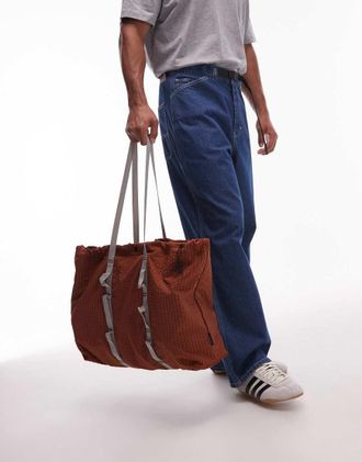 Gramicci Plaid Climbing - Borsa shopping arancione bruciato a quadri