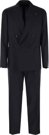 Tagliatore Completo doppiopetto con tasca applicata - Blu