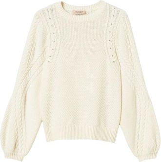 Twinset Maglieria Girocollo - - Knitwear - Donna - Bianco - XS