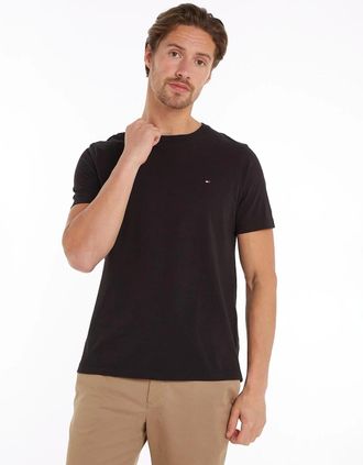 Tommy Hilfiger Mens Tommy Hilfiger Essential Solid Mens T-Shirt - Black - Size: 38