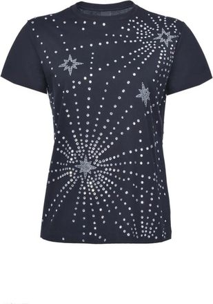 Pinko Jersey T-shirt voor stijlvolle uitstraling - Dames - T-shirts - Zwart - M - Tops