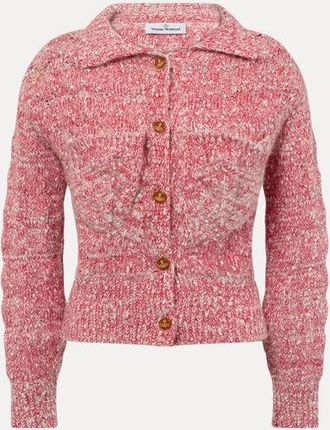 Vivienne Westwood Arianna Cardigan Cotton Alpaca Blend Red-white L Women