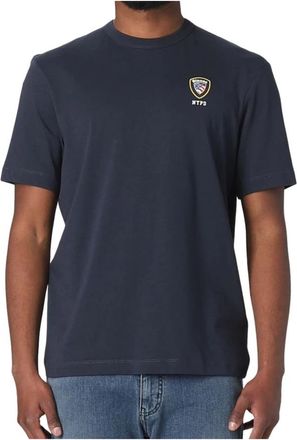 Blauer Nypd Logo Katoenen T-shirt - Heren - T-shirts - Blauw - L - Katoen - Tops