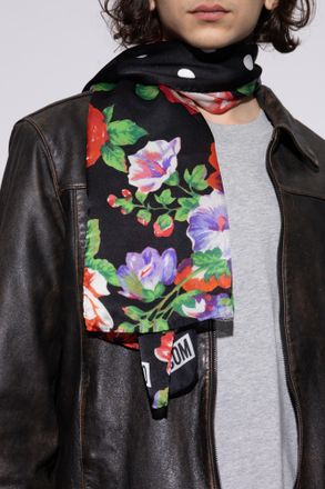 Moschino Silk Scarf, Unisex, Black