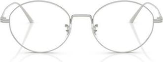 Oliver Peoples 50mm Khaite Oval Optical Frames in Silver /Clear at Nordstrom