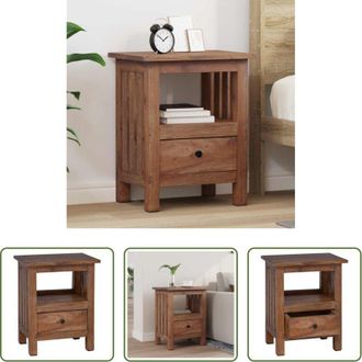 vidaXL vidaXL Comodino da camera da letto - Comodino Marrone 41 x 30 x 50 cm Legno di Mogano Massello