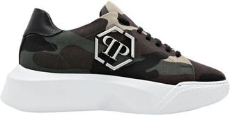 Philipp Plein Godzilla Runner - Heren - Sneakers - Groen - 43 EU - Katoen - Schoenen
