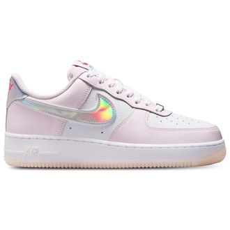 Nike Womens Air Force 1 07 - Basketball Shoes Silver/Pink/White Size 10.0