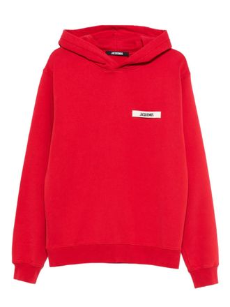 Jacquemus Le hoodie Gros Grain hoodie - men - Cotton - 3XL - Red
