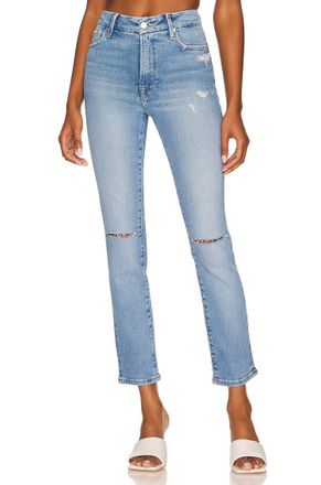 Good American Good Classic With Knee Slits Jeans In Indigo123