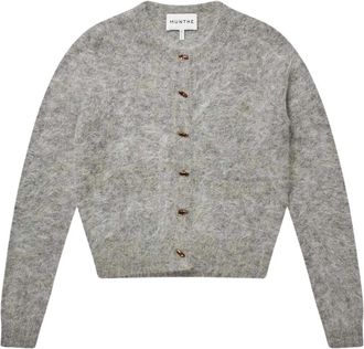 Munthe Vovilla Cardigan - Dames - Vesten - Grijs - L - Truien & Vesten