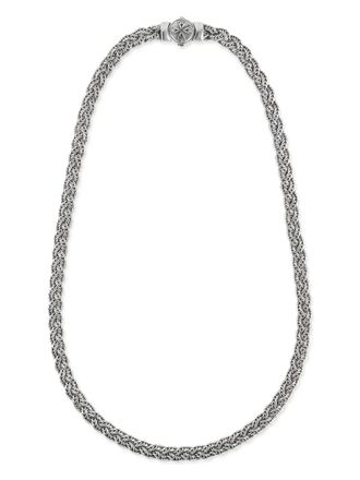 Emanuele Bicocchi diamond-cut flat braided necklace - unisex - Sterling Silver - One Size