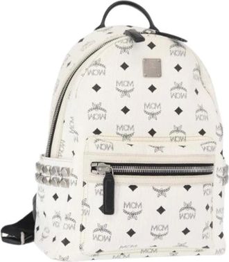 MCM Pre-owned Backpacks, female, White, Size: ONE SIZE Pre-owned Plastic Backpack