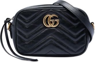 Gucci Pre-owned Gucci Mini GG Marmont Matelasse Leather Crossbody Ladies PJA0XSJJY41TKUYT