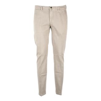 BRIGLIA 1949 Heren, Broeken, Beige, Maat: W47 Katoen