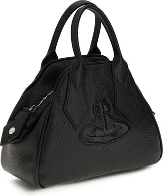 Vivienne Westwood Womens Small Yasmine Handbag Black Calf Leather Bos Taurus Handbags Hand Bags