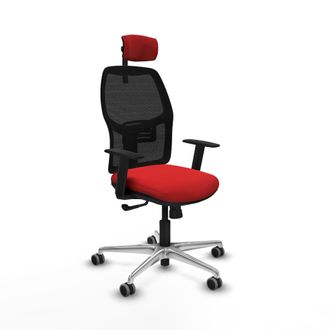 Piqueras y Crespo Silla De Oficina Piqueras Y Crespo Alfera Negro Rojo Ajustable