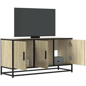 vidaXL Vidaxl - Mobile tv Rovere Sonoma 100x35x50 cm Legno Multistrato Metallo