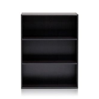 Furinno Pasir 3 Tier Open Shelf, Espresso