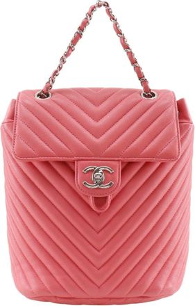 Chanel Pink Leather Backpack (Pre-Owned)