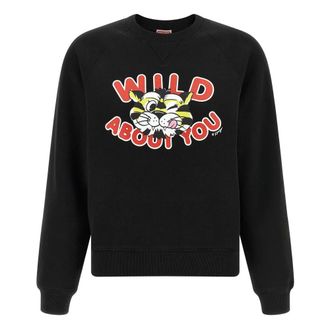 Kenzo Wild Tiger Sweatshirt - female - Kenzo - Sweatshirts - Black - XS - Sweatshirts & Hoodies