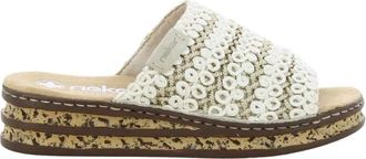 Rieker 629X8 Wedge Sandal - Dames - Sleehakken - Beige - 40 EU - Schoenen