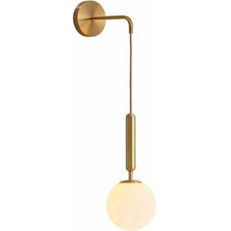 OEM Aplique De Pared Moderno Con Esfera De Cristal E27, Aplique Minimalista N&oacute;rdico Para Interiores, Adecuado Para Dormitorio, Sala De Estar, Pasillo, Ilu