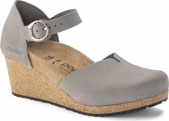 Birkenstock Womens Mary Ring Buckle Wedge - Narrow Width In Dove Gray