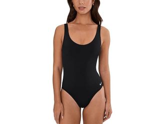 Nike Effortless Essential U- Back One Piece Womens Swimsuits One Piece Black : LG, Polyester/Spandex