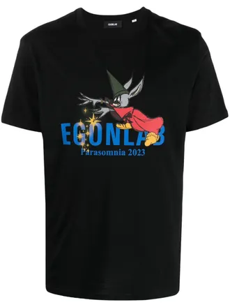 EGONlab. T-shirt con stampa grafica Fantasia - Nero