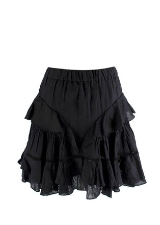 Isabel Marant Etoile Black Alikaya Mini Skirt Size XXS