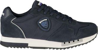 Blauer Blau Polyurethaan Heren Sneakers