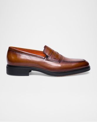 Santoni Men & apos;s Easy Leather Penny Loafers