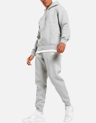 Nike Mens NIKE Club Mens Fleece Full Tracksuits Set - Grey - Size: L