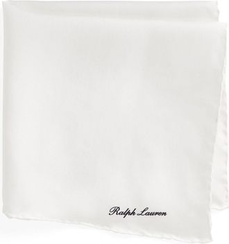 Ralph Lauren Purple Label silk pocket square - men - Mulberry Silk - One Size - White