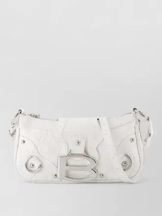 Balenciaga essex small shoulder bag synthetic croco