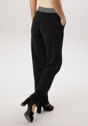 Aniston Schlupfhose ANISTON SELECTED, Damen, Gr. 36, N-Gr, schwarz, wei&szlig;, Web, Obermaterial: 95% Polyester, 5% Elasthan, unifarben, figurumspielend kn&ouml;chellan